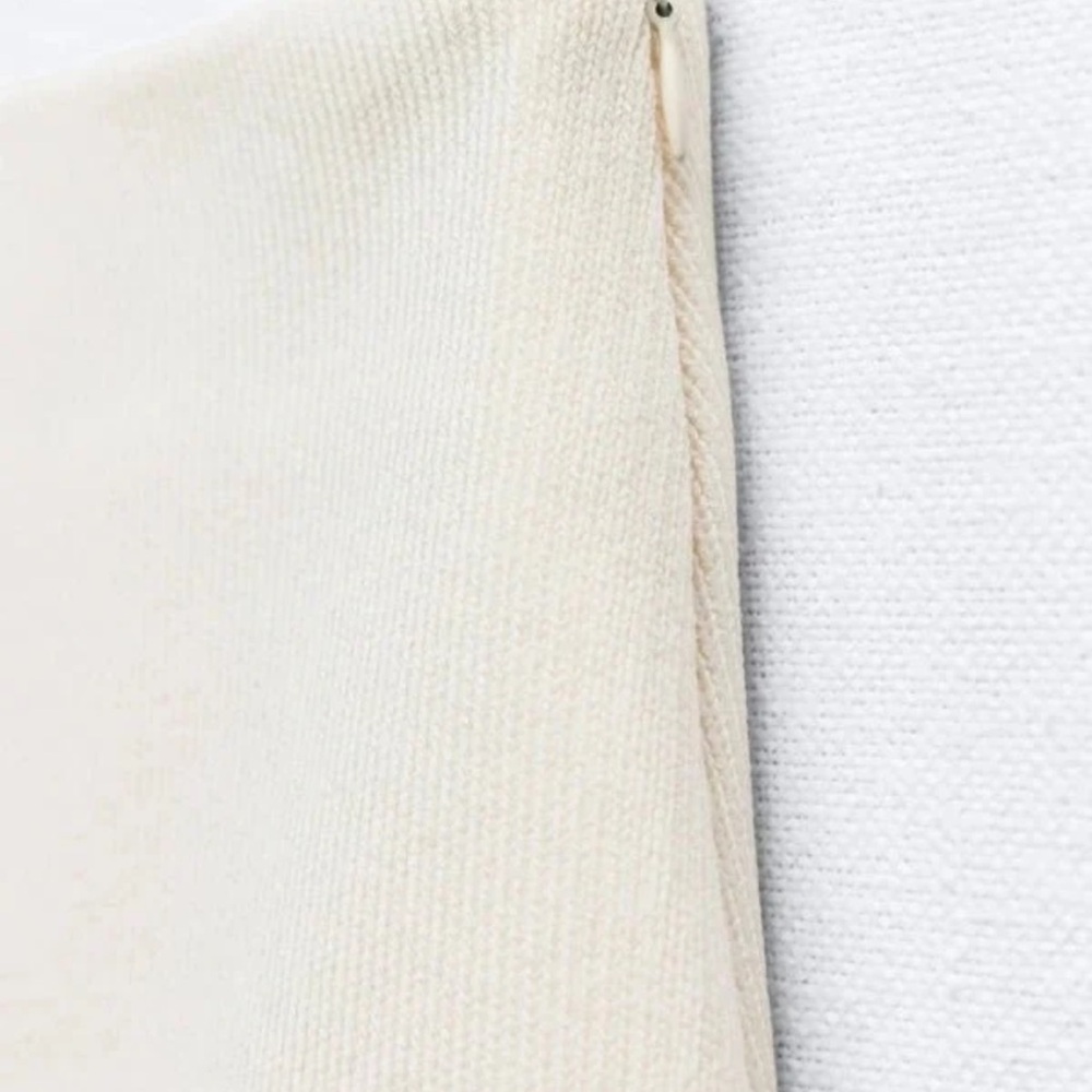 ZARA Cream mixed knit skirt - Picture 3 of 5